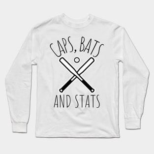 Caps, Bats and Stats Long Sleeve T-Shirt